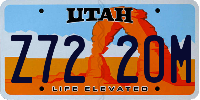 UT license plate Z722OM