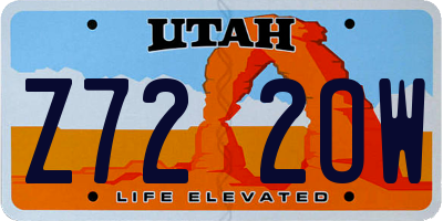 UT license plate Z722OW