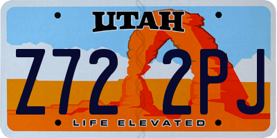 UT license plate Z722PJ