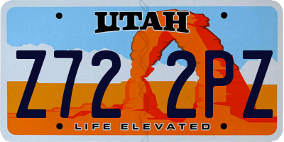 UT license plate Z722PZ