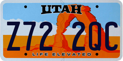UT license plate Z722QC