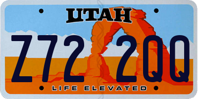 UT license plate Z722QQ