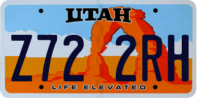 UT license plate Z722RH