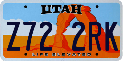 UT license plate Z722RK