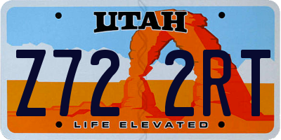 UT license plate Z722RT