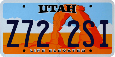 UT license plate Z722SI