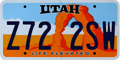UT license plate Z722SW