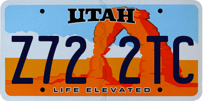 UT license plate Z722TC
