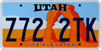 UT license plate Z722TK