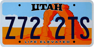 UT license plate Z722TS