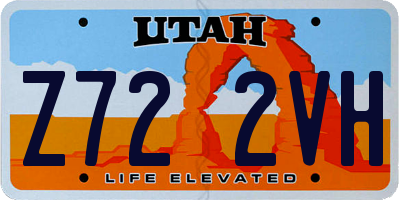UT license plate Z722VH