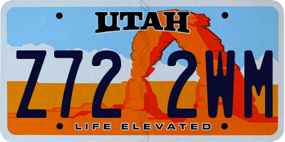UT license plate Z722WM