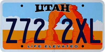 UT license plate Z722XL