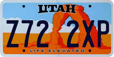 UT license plate Z722XP