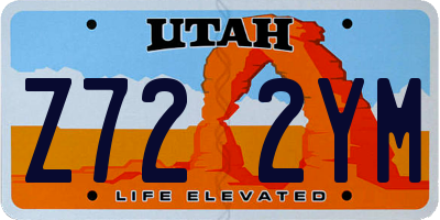 UT license plate Z722YM