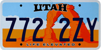 UT license plate Z722ZY
