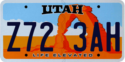 UT license plate Z723AH