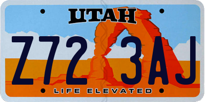 UT license plate Z723AJ