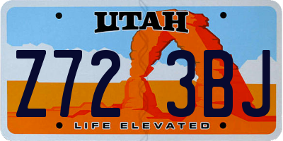 UT license plate Z723BJ