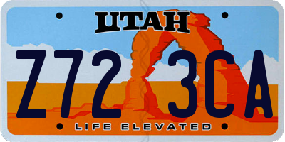 UT license plate Z723CA