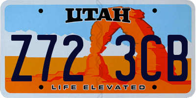 UT license plate Z723CB