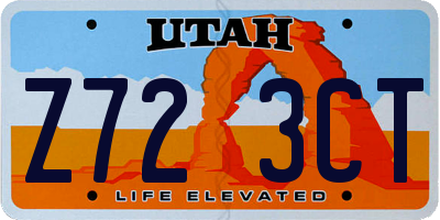 UT license plate Z723CT