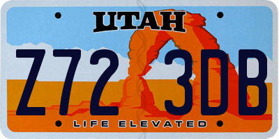 UT license plate Z723DB