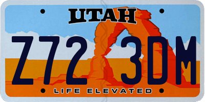 UT license plate Z723DM