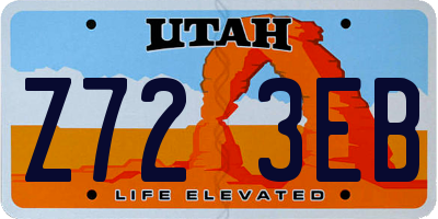 UT license plate Z723EB