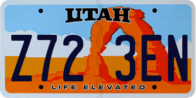 UT license plate Z723EN