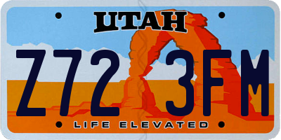 UT license plate Z723FM