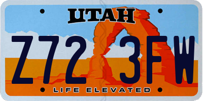 UT license plate Z723FW