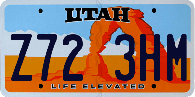UT license plate Z723HM
