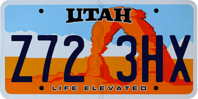 UT license plate Z723HX