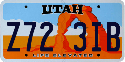 UT license plate Z723IB
