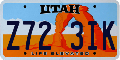 UT license plate Z723IK