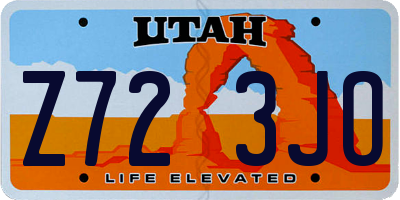 UT license plate Z723JO