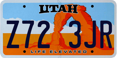 UT license plate Z723JR