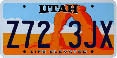 UT license plate Z723JX