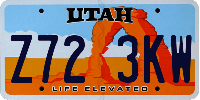 UT license plate Z723KW