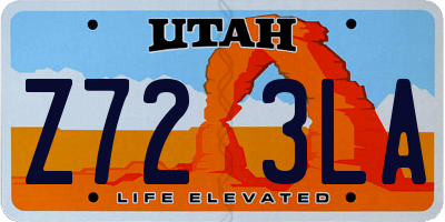 UT license plate Z723LA