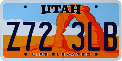 UT license plate Z723LB