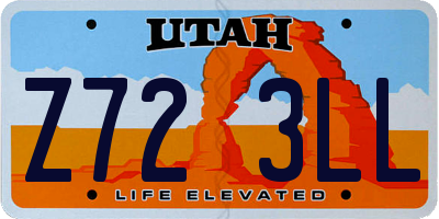 UT license plate Z723LL