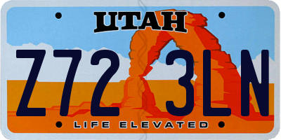 UT license plate Z723LN