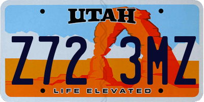 UT license plate Z723MZ
