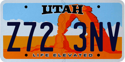 UT license plate Z723NV