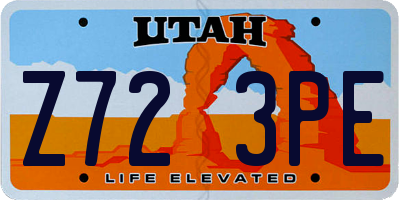 UT license plate Z723PE