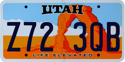 UT license plate Z723QB