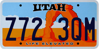 UT license plate Z723QM
