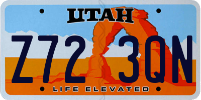 UT license plate Z723QN